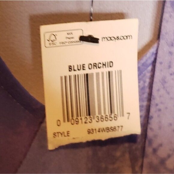 Alfani Petite Womens New Blue Purple Watercolor Sleeveless Blouse Small - Picture 4 of 6